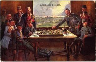 Schach den Feinden / WWI Chess of the Enemies, Hindenburg. B. K. W. I. 259-172. (EK)