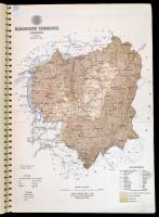 Házi készítésű atlasz az összes magyarországi vármegye térképével, plusz országtérképekkel egy spirá...