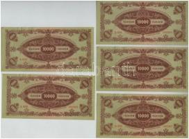 1945. 10.000P (3x) sorszámkövetők + 1945. 10.000P (5x) sorszámkövetők T:I-,II