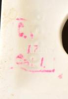 Traianus császár mellszobra, biszkvit porcelán, jelzett, apró kopásokkal, m: 19 cm