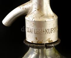 Stafler-Kufstein régi szódásüveg, kopásnyomokkal, m: 39 cm