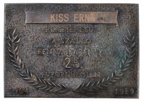 1989. "Hotel Ifjúság 25 / Elismerésül a szálló fennállásának 25. évfordulóján 1964-1989" k...