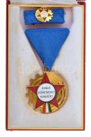 Kiváló Szövetkezeti Munkáért" zománcozott kitüntető jelvény szalagon, miniatűrrel, viselői igaz...