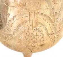 2 db ezüstözött kehely, m: 15,5 cm