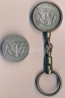 Amerikai Egyesült Államok 1967-1968D 1/2$ Ag "Kennedy" (2x) 1968-as egyik keretben T:2 pat...