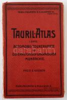 Tauril-Atlas I. Band. Automobil-Tourenkarte der Österreichisch-Ungarischen Monarchie. Bp.-Wien, Tauril-Pneumatik. Egészvászon kötés, levált gerinccel, kopottas állapotban.