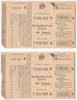 1973. Lottószelvények (3x) sorszámkövetők, kitöltetlenek T:I-