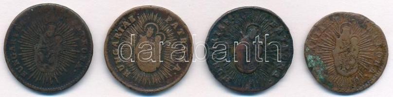 1763-1766. Rézdenár "Mária Terézia / zárt korona" (3x) + 1767. 1/2 Rézdenár T:2-,3 lapkahi...