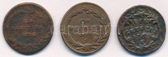 1780S 1kr Cu "Mária Terézia" + 1790S 1kr Cu "II. József" + Csehország / Történel...