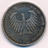 NSZK 1988D 10M Ag "Arthur Schopenhauer" T:1-(eredetileg PP) patina
FRG 1988D 10 Mark Ag &...