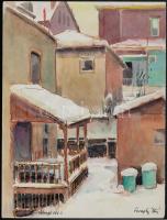 Lovaghy István (1898-?): Pittsburgh. Akvarell, papír. Jelzett .30x22 cm