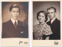7 db RÉGI családi fotó képeslap a Csepeli Fehér Foto műterméből / 7 pre-1945 family photo postcards