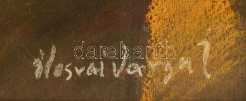 Illosvai jelzéssel: Utca részlet. Pasztell, papír, üvegezett keretben, 39×29 cm