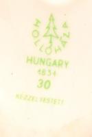 Hollóházi gyöngytyúk pár, kézzel festett, jelzett, apró kopásokkal