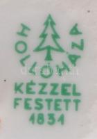 Hollóházi hal, kézzel festett, jelzett, kis kopásokkal, m: 8 cm