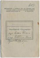 ~1910-1917. "Göllei hitelszövetkezet mint az Országos központi hitelszövetkezet tagja" bet...