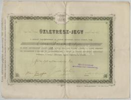 Gölle 1908. "Göllei hitelszövetkezet" üzletrészjegye 50K-ról, szelvényekkel + 1927. "...