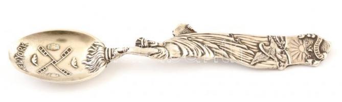 Ezüst(Ag) New York kanál, jelzett, h: 10,5 cm, nettó: 17,3 g