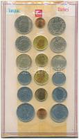 Törökország ~1967-1995. 18db-os szuvenír fémpénz szett T:1- patina Turkey ~1967-1995. 18pcs of souvenir coins C:1- patina
