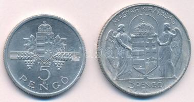 1943. 5P Al "Horthy Miklós születésének 75. évfordulója" + 1945. 5P Al "Parlament&quo...