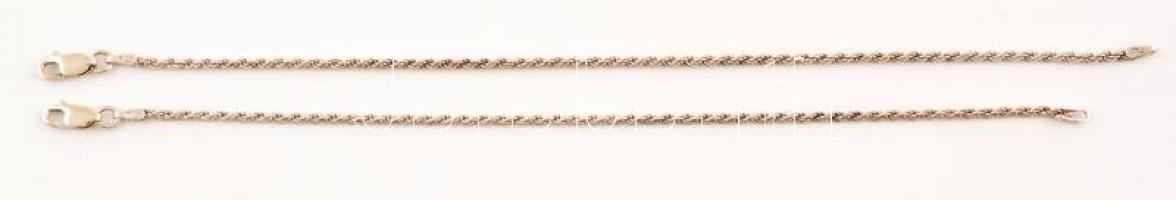 Ezüst(Ag) 2 db walles karkötő, jelzett, h: 17,5 és 19 cm, nettó: 4,8 g