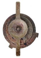 ~1970 "BM. Kun Béla Tiszthelyettesképző Iskola" zománcozott és ezüstözött fém jelvény (35m...