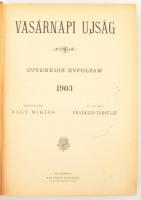 1903 Vasárnapi újság, 50. évf., teljes évfolyam, kissé kopott félvászon kötésben