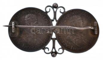 1896KB 1K Ag "Millenium" (2x) jelvénnyé alakítva T:2 patina 
Adamo K5.2