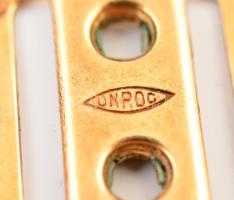 Arany(Au) 14K csatpár, jelzett, nettó: 1,5 g