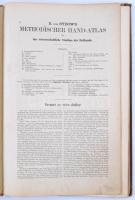 cca 1880 Emil von Sydow's Methodischer Atlas. 32 db kihajtható térkép. Egészvászon kötésben, sé...
