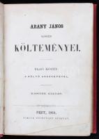 Arany János kisebb költeményei. I.-II. kötet. Egybe kötve  Pest, 1860, Heckenast Gusztáv, (Landerer ...
