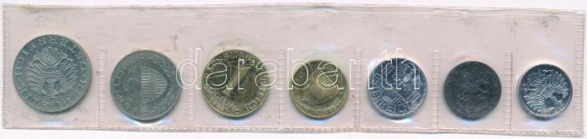 Ausztria 1974. 2gr-10Sch (7xklf) forgalmi sor lezárt fólia tokban T:PP Austria 1974. 2 Groschen - 10 Schilling (7xdiff) coin set in foil packing C:PP