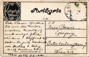 Wien, Heiligenkreuzerhof. Kilophot Wien Nr. A 109. Wiener Werkstätte style art postcard s: Franz Süs...