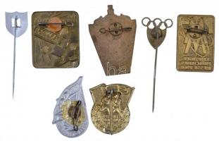 7db-os német kitűző és jelvény tétel, közte "Buchenwald - 1958" T:1-,2
15pcs of german ba...