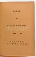 Sigourney, Lydia H.: Poems. New York, 1841, Leavitt & Allen. Vászonkötésben, jó állapotban
