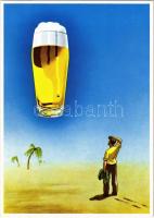 Bier macht den Durst erst schön. Herausgegeben von der Bierwerbe GmbH Bad Godesberg / German beer advertisement
