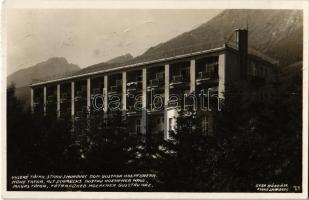 1933 Tátrafüred, Alt Schmecks, Stary Smokovec; Hoepfner Gusztáv ház / hotel. Geza Bányász photo