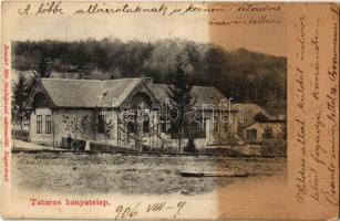 1906 Tataros, Brusturi; bányatelep, igazgatói lak. Benedek Mór fényképészeti műterméből / mine colony, directorate (fl)