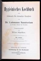 Starker, Elise. Hygienisches Kochbuch.
Dresden, 1920. Köhler, Egészvászon kötésben
