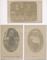 3 db RÉGI uralkodói motívumlap; Zita gyermekei: Adelheid főhercegnő, Otto / 3 pre-1945 royalty motive postcards: Zitas children: Adelheid and Otto