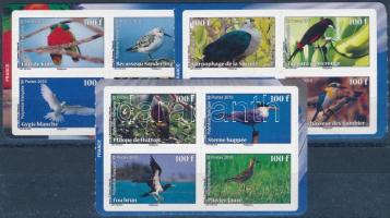 Birds 3 stamp-booklet sheets, Madarak 3 db bélyegfüzetlap