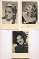 5 db RÉGI használatlan külföldi színész képeslap / 5 unused pre-1945 foreign actor motive postcards