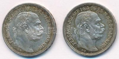 1915KB 1K Ag Ferenc József (2x) T:1- patina Adamo K5.1