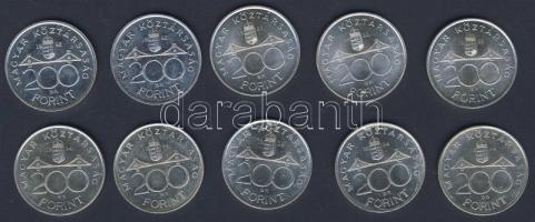1992-94. 200Ft Ag "MNB" (5x), "Deák" (5x) T:BU,2