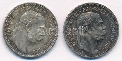 1915KB 1K Ag Ferenc József (2x) T:1- patina Adamo K5.1