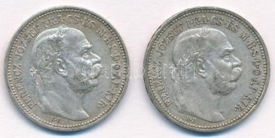 1912KB 1K Ag "Ferenc József" (2x) T:2 kis patina Adamo K5.1