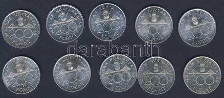 1992-94. 200Ft Ag "MNB" (7x), "Deák" (3x) T:BU,2