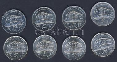 1992-94. 200Ft Ag "MNB" (8x) T:BU,2