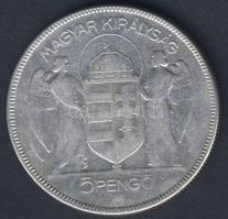 1930. 5P Ag "Horthy jobbra" T:3