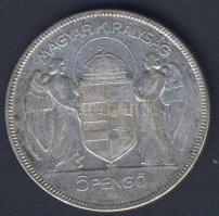 1930. 5P Ag "Horthy jobbra" T:3